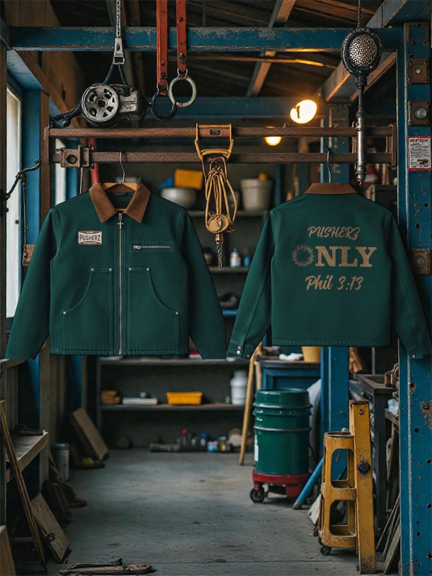 Just Push “Phil 3:13” Distressed Worship Jacket