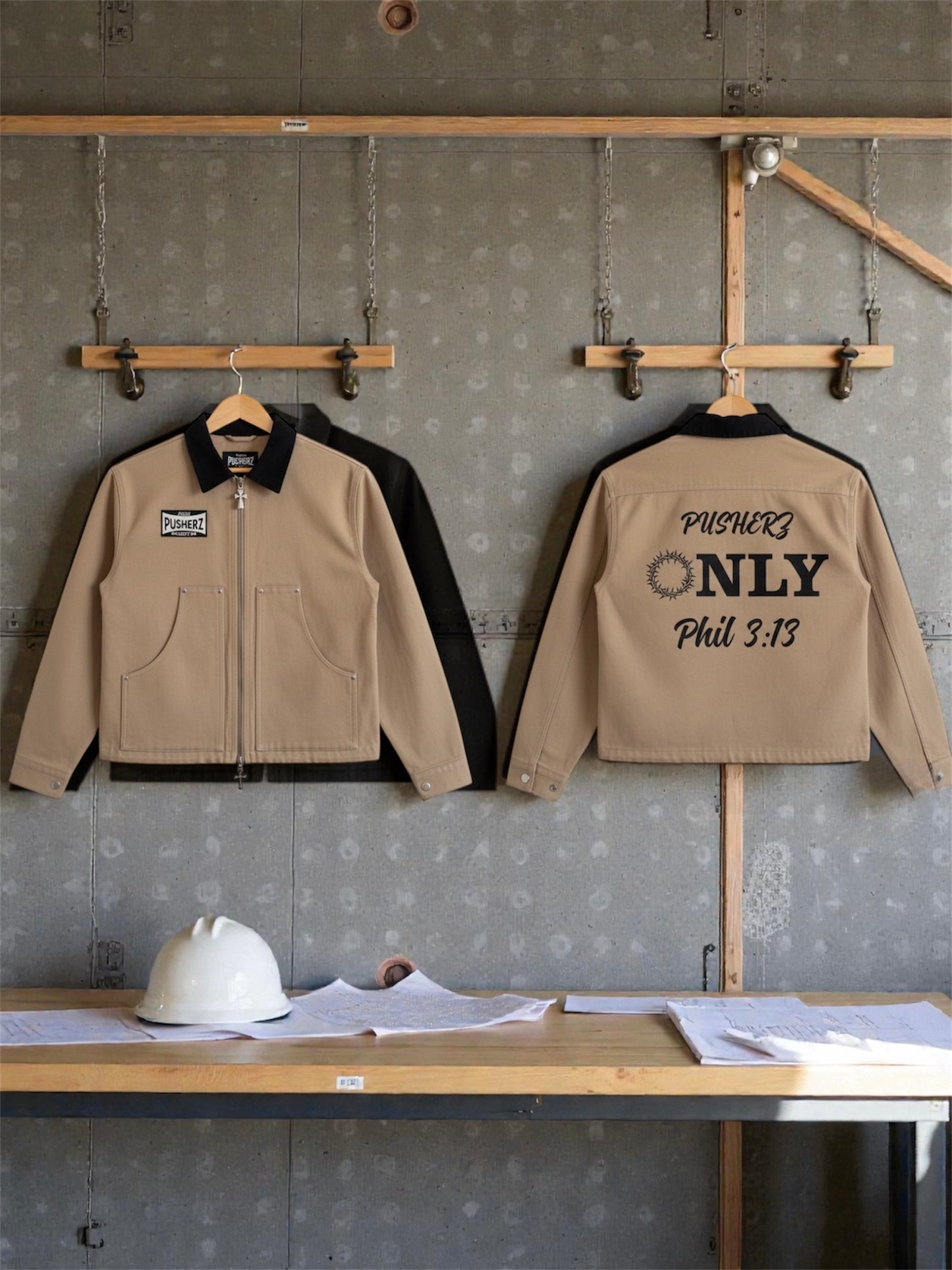 Just Push “Phil 3:13” Distressed Worship Jacket